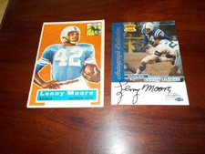 11-Vintage HOF Lenny Moore w/ 1956 Rookie & Certified Auto- NFL Legend-Great Lot