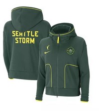 Nike Dri-Fit Seattle Storm WNBA Full Zip Hoodie Jacket Cropped Women’s Medium