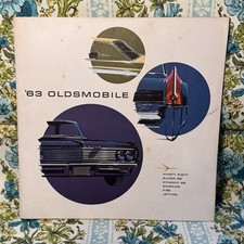 vintage 1963 Oldsmobile GM Models Promotional Car Brochure Catalog 11"x 11"