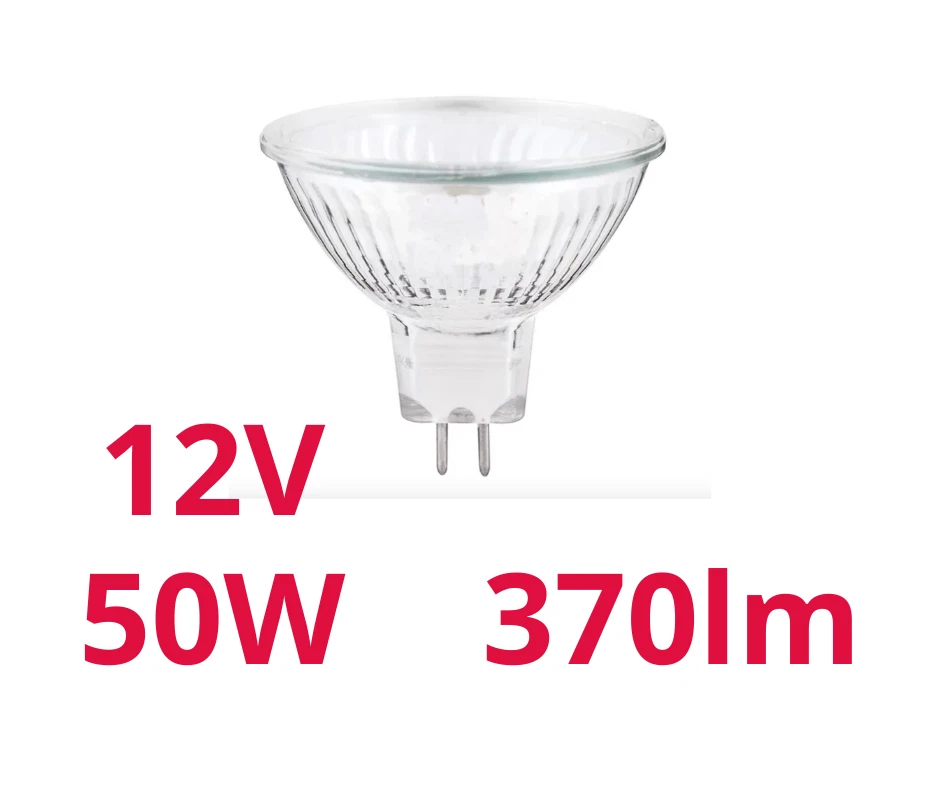 Patron GU5.3 Halogen Bulb – 4 Pack – 50W 12V 2 Pin 370 Lumens – Long Life 2000h - Image 2 of 4