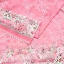 Vintage Pink Dupatta Long Stole Pure Georgette Silk Digital Hand Embroidered