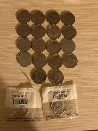 LOT OF 20 Kennedy Half Dollars Circulated Good Condition Mixed Years
