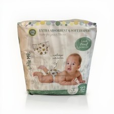 Little Me Extra Absorbent Soft Diapers Size 3 Safari Print 22 Count