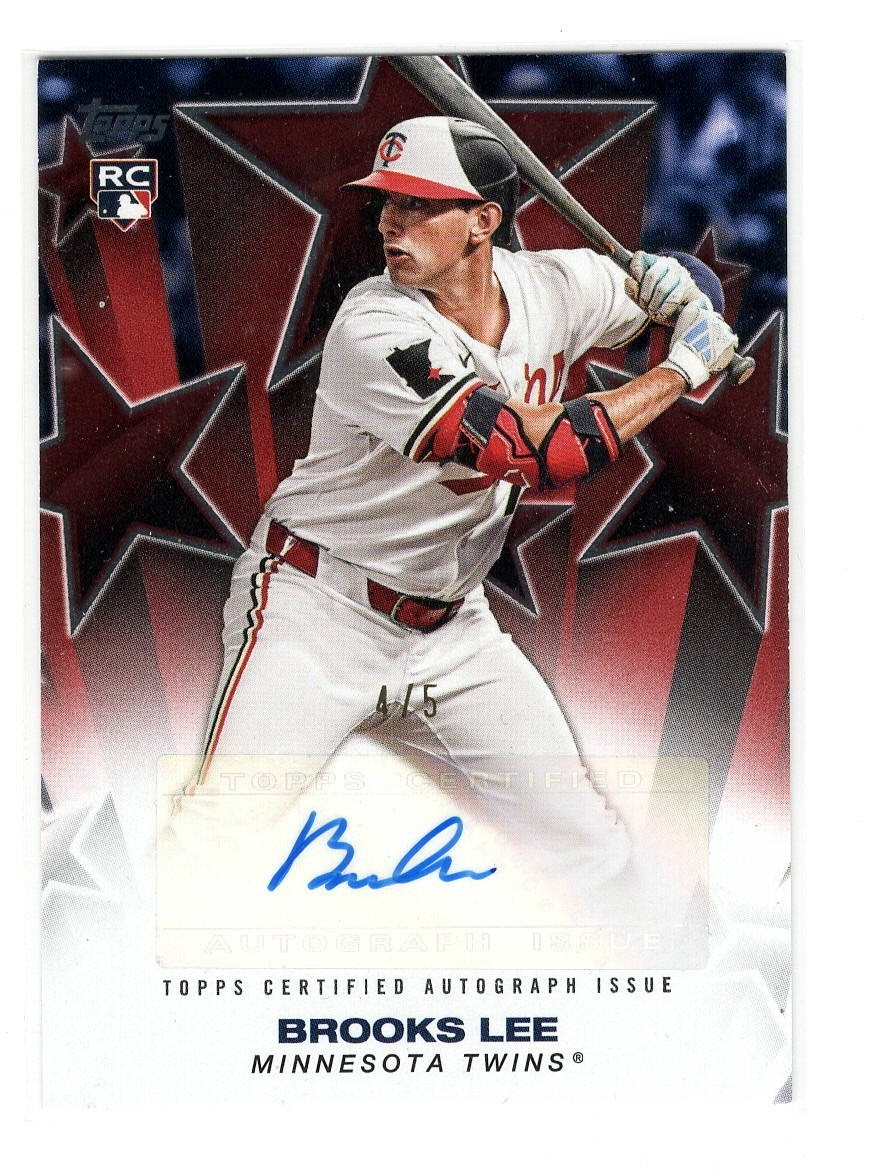 2025 Topps Brooks Lee #BSA2-BL Rookie RC Baseball Stars Red Auto /5 SP | Twins