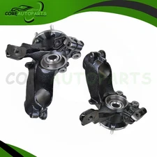 Pair Front Steering Knuckles Wheel Hub Bearing Assembly for 2012-2018 Ford Focus
