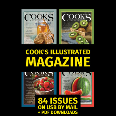 Cook's Illustrated magazine 84 issues on USB + immediate bonus