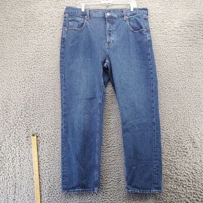 Old Navy Jeans Womens 14 Blue Mid-Rise Slouchy Straight Leg