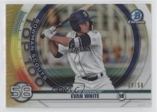 2020 Bowman Scouts Top 100 Chrome Gold Refractor 29/50 Evan White #BTP-58 ib1