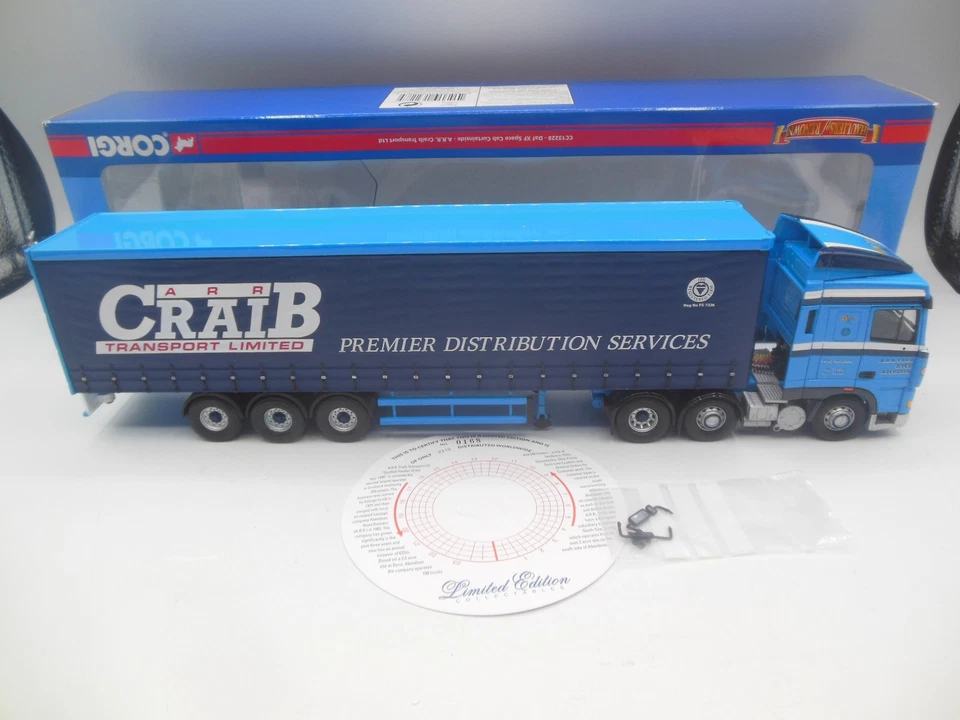 Corgi CC13228 DAF XF Space Cab Curtainside A.R.R. Craib Transport Ltd 1:50 Scale - Image 2 of 4