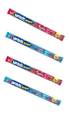 Nerds Rope Fruits Rainbow und Nerds Rope very Berry 4er Set