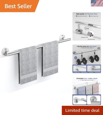 Brushed Nickel Towel Bar, 18 Inch Towel Racks for Bathroom Wall Mounted, Stai...