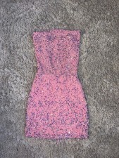 Pink Sequin Dress Small Lucy In The Sky Great dress For Homecoming Or Formal