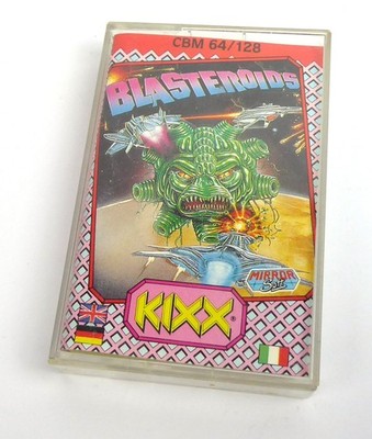 Commodore 64 C64 Spiel -- BLASTEROIDS (Kixx) -- Tape Kassette