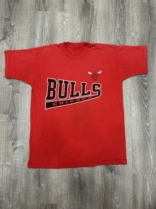 Vintage Chicago Bulls Single Stitch Red T-Shirt Mens XL 90s Faded