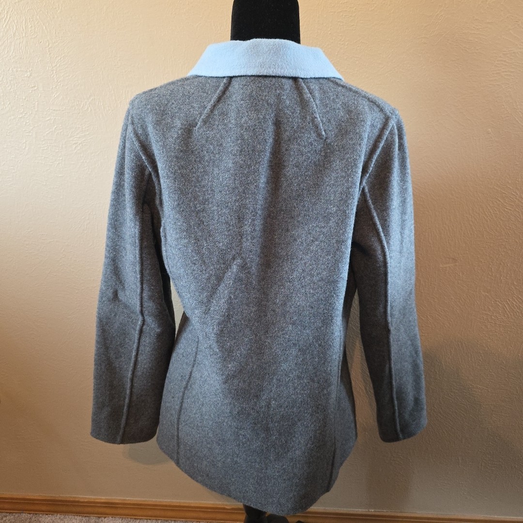 Pendleton Wool Jacket Coat Reversible Gray Light … - image 4