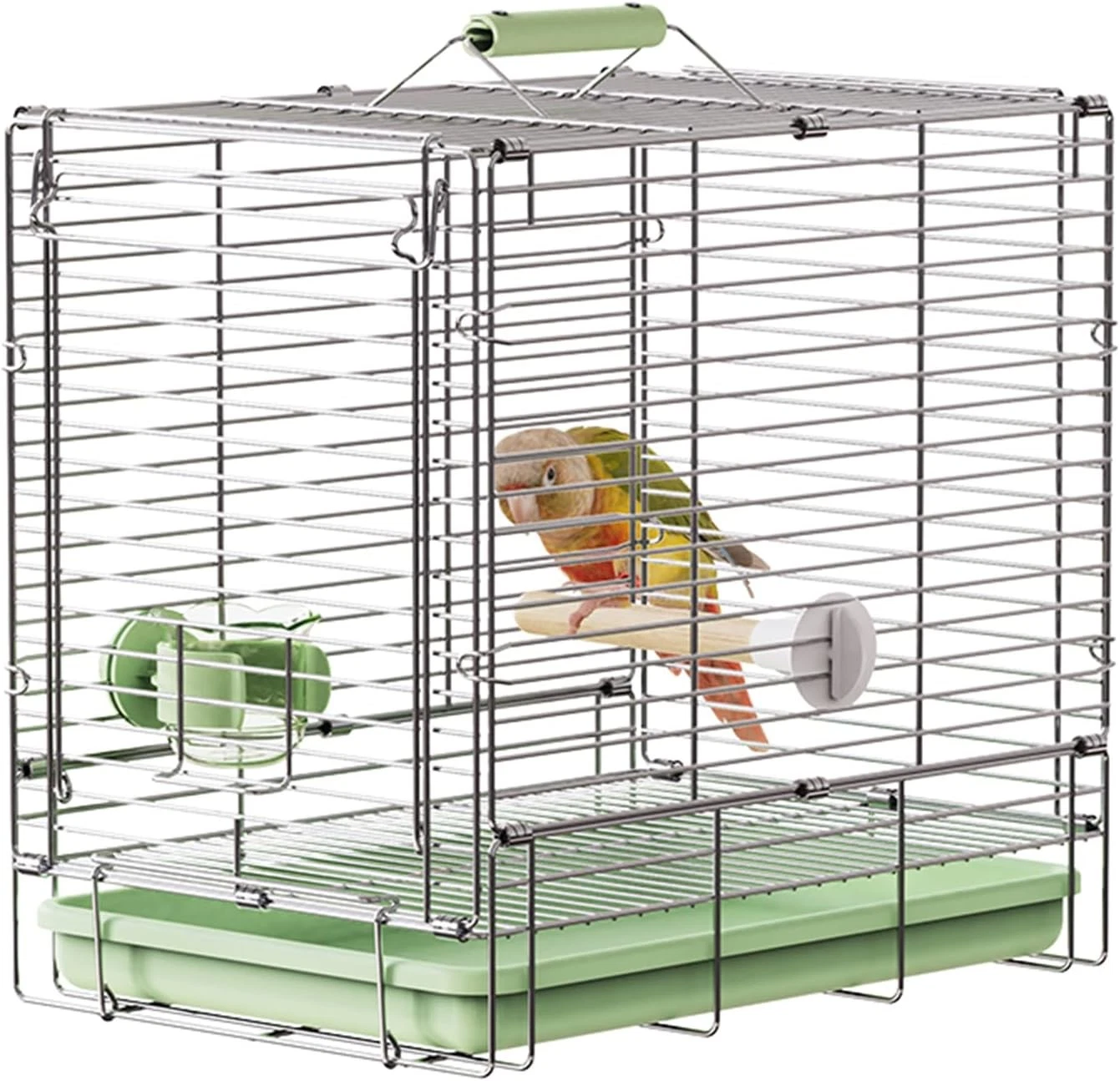 Bird Carrier Travel Cage 304 Stainless Steel Portable Folding Bird Travel Cage