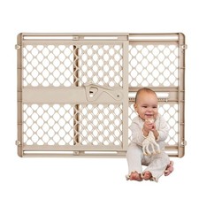 Plastic Baby Gate Stairs  Doorways Adjustable Indoor 26 to 42 Inches Wide