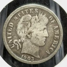 1903 Barber Dime 🥈90% Silver🥈Very Fine Detailed Circulated Condition