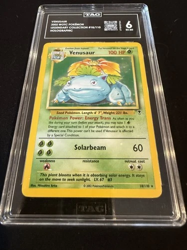 Venusaur 18/110 Legendary Collection Holo 2002 TAG 6 EX MT