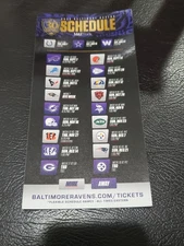 2025 Baltimore Ravens Official Magnetic Schedule Season PSL Owner STM Fridge