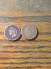 1859 1860 Copper Nickel Indian Pennies Good