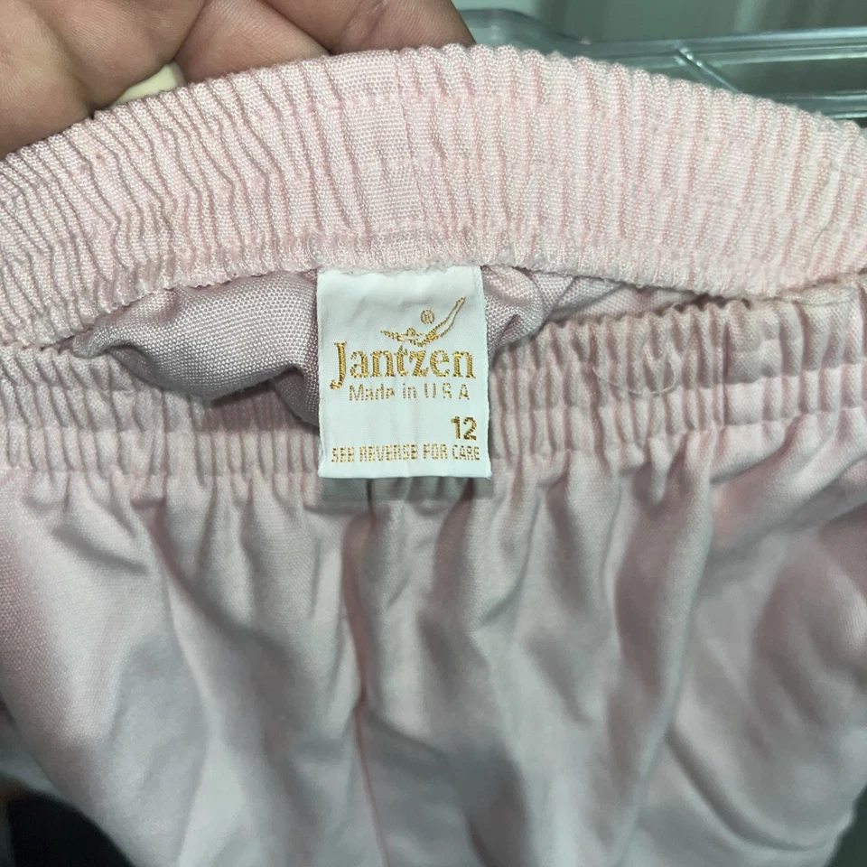 Pantalones cortos vintage años 70 80 Jantzen chicle rosa cintura alta talla 12 Foto 3 de 3