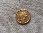 1850 $1 Type 1 US Liberty Coronet Head Gold One Dollar Coin Details See Pics