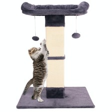 34" Cat Scratching Post for Indoor Cats, Sisal Cat Scratcher with Large Plush...