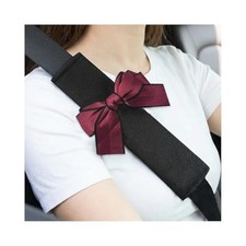 2pcs Car Seat Belt Cover Cute Bow Comfortable Vehicle Seat Belt Blackwine Red 2pcs Car Seat Belt Cover Cute Bow Comfortable Vehicle Seat Belt Blackwine Red