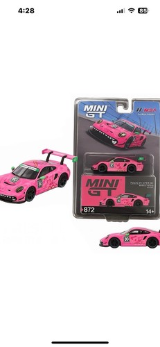 Mini GT #872 Porsche 911 GT3 R #80 AO Racing 2023 IMSA VIRginia Roxy - Pink - 第 2/5 張圖片