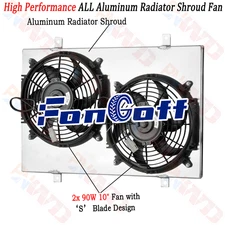 Aluminum Radiator Shroud Fan For 1982-02 Chevy S10 Blazer/1984-1990 Corvette V8