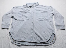 Moco Boutique Women's Go Everywhere Oversized Jacket CN6 Light Denim Large NWT