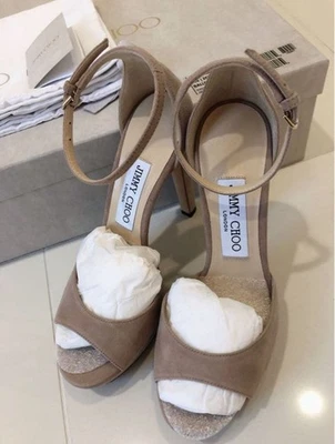 JIMMY CHOO Pattie 130 Sandales Escarpins Mules Talon Femme Taille 36 Ballet Pink - Photo 1/4