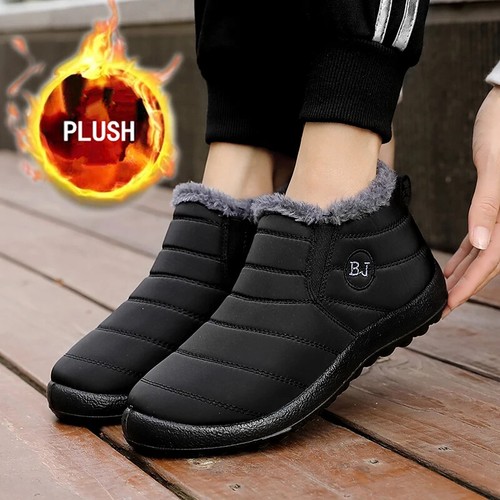 Winter Herren Warm Plüsch Wasserdicht Rutschfest Outdoor Stiefeletten Schneestiefel - Bild 7 von 27