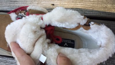 Bottes Montantes Fourrure American Eagle - Taille 6 Femme, Lacets, Talon Bas, Neuves Sans Boîte
