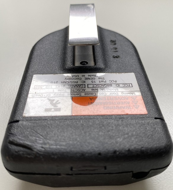 GENIE Garage Door Opener REMOTE ACSCTG TYPE 1 W/ Battery G1T1 G2T1