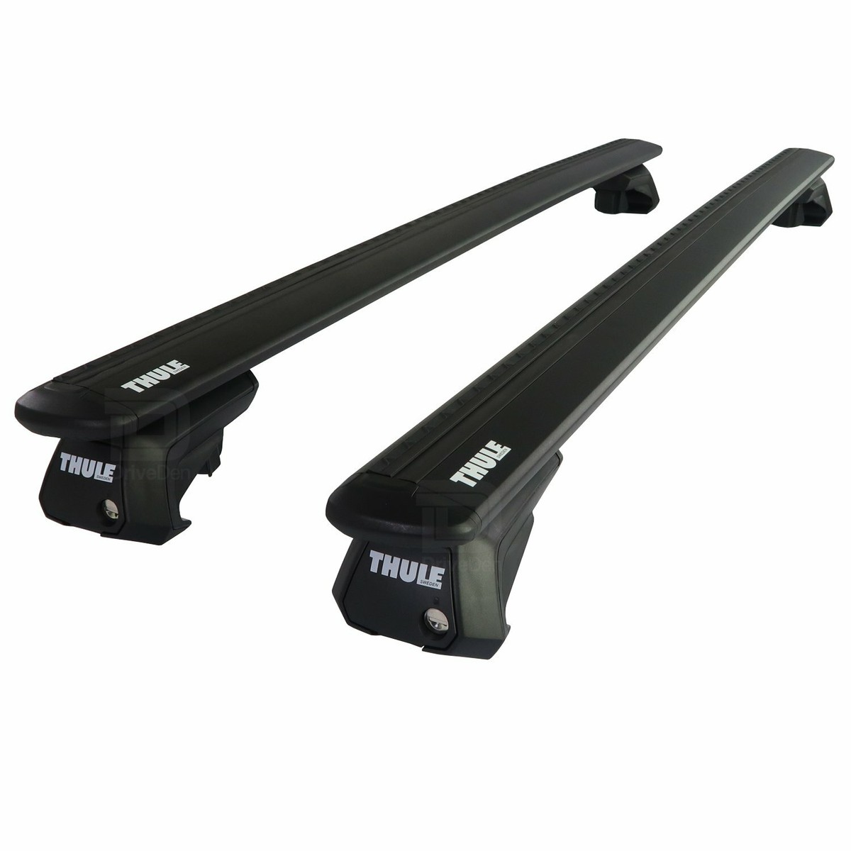 THULE Aluminium WingBar EVO Black Roof Bars 775 Feet Fit Open Rail
