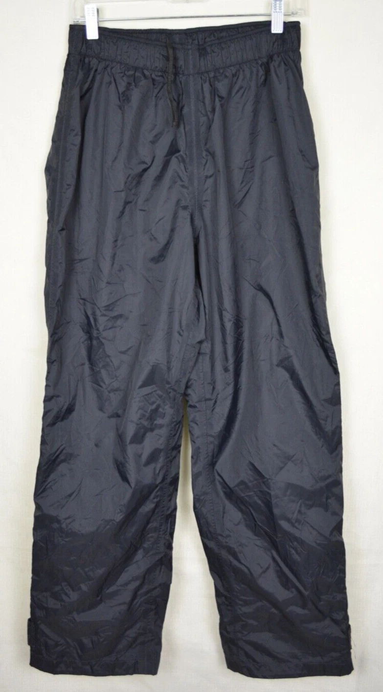 Columbia Men's Medium Rain Pants Black Omni-Tech Waterproof Breathable Packable