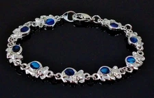 Gorgeous Blue Koala Bears Bracelet genuine Paua Shell inlay 6.75 inch