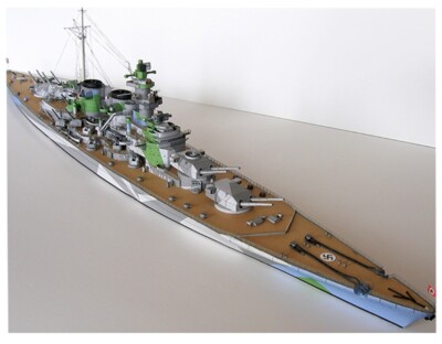 New DIY 1/400 German H-39 Hindenburg Class Battleship 3D Paper Model Puzzle Kit