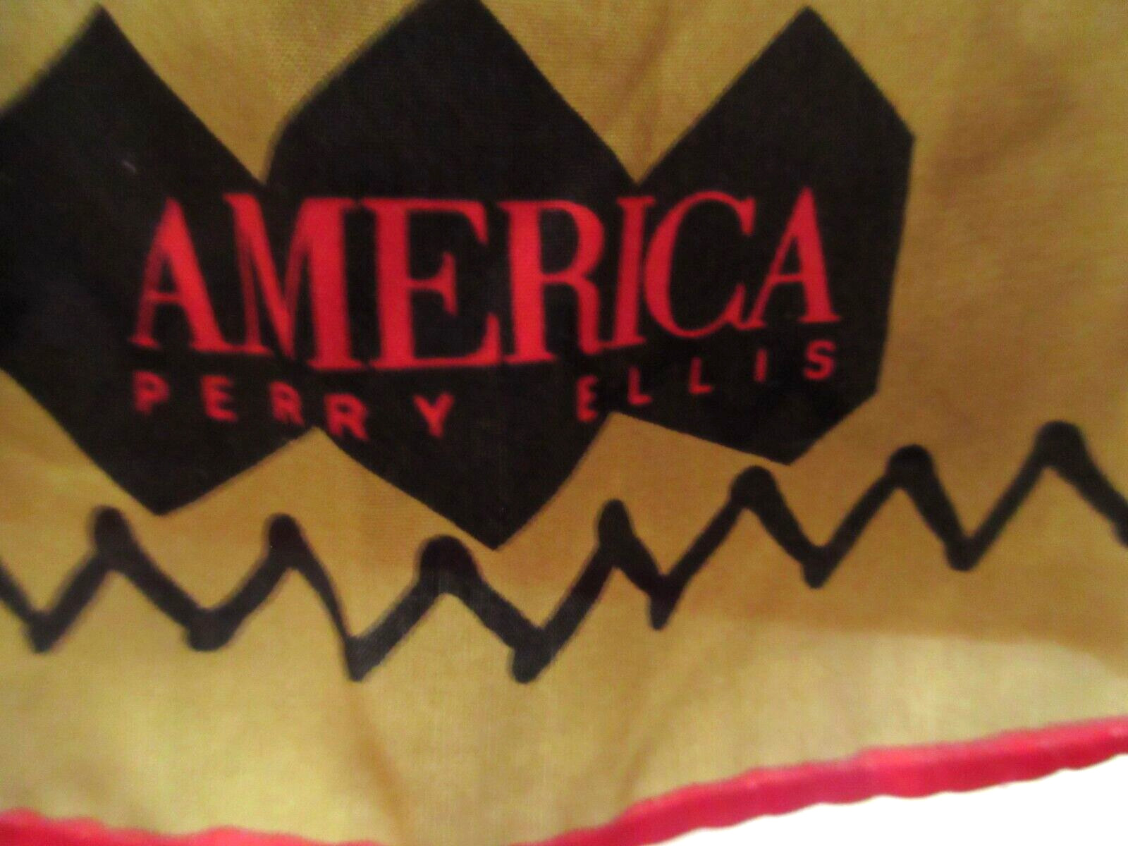 Perry Ellis America 100% Silk Multi-Color Japan O… - image 2