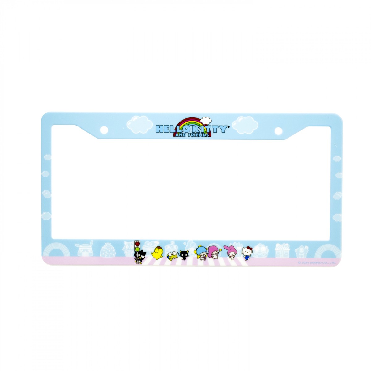 Hello Kitty and Friends ナンバープレートフレーム Hello Kitty And Friends Crosswalk License Plate Frame Multi-Color