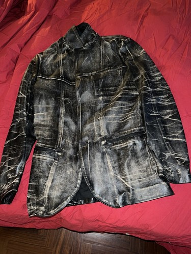 REPLAY men's leather jacket. E-PLAY Internal Plate
