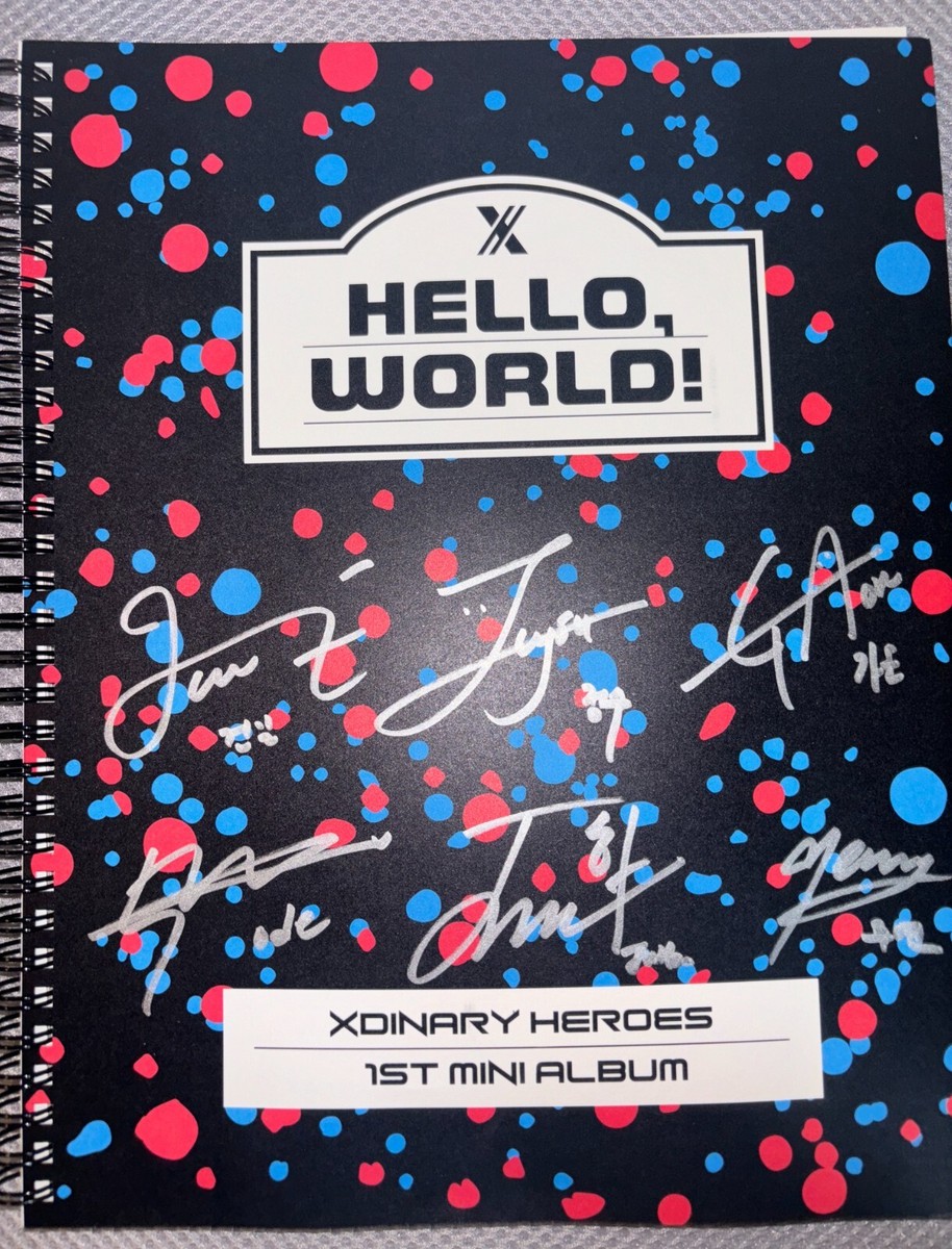 XDINARY HEROES [HELLO, WORLD!] Autographed Signed Album Both Ver