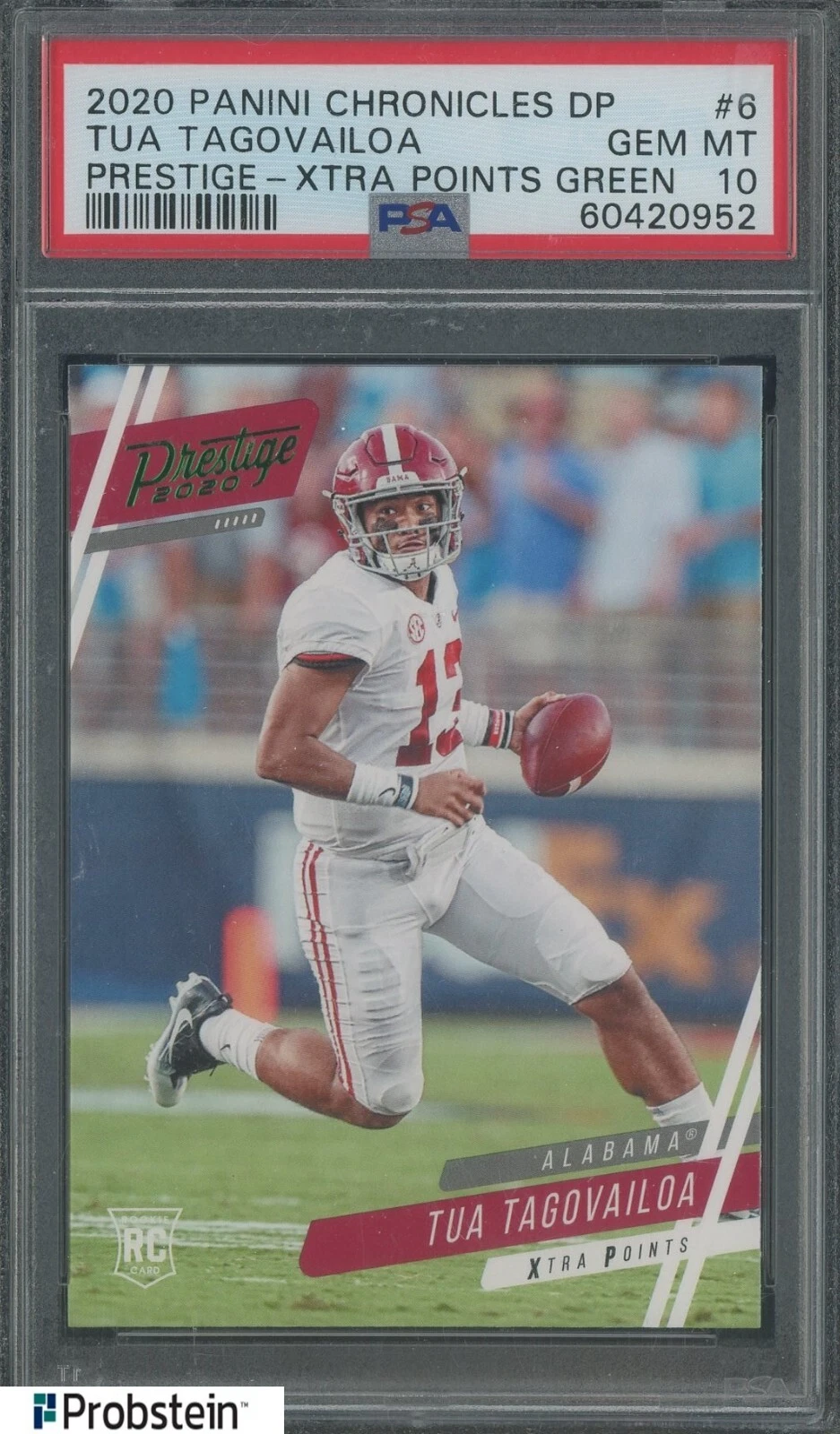 Tua Tagovailoa Panini Chronicles Draft Picks Prestige #6 Xtra Points Green
