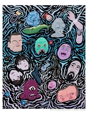 X-Files Sci-Fi T.V. Interpretive Halloween Monster Mash Artwork Giclée on Paper