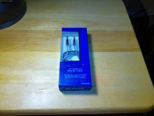 Lot of 2- AUVIO 3-Foot (3.5mm) 1/8" Braided Stereo Cable  Silver