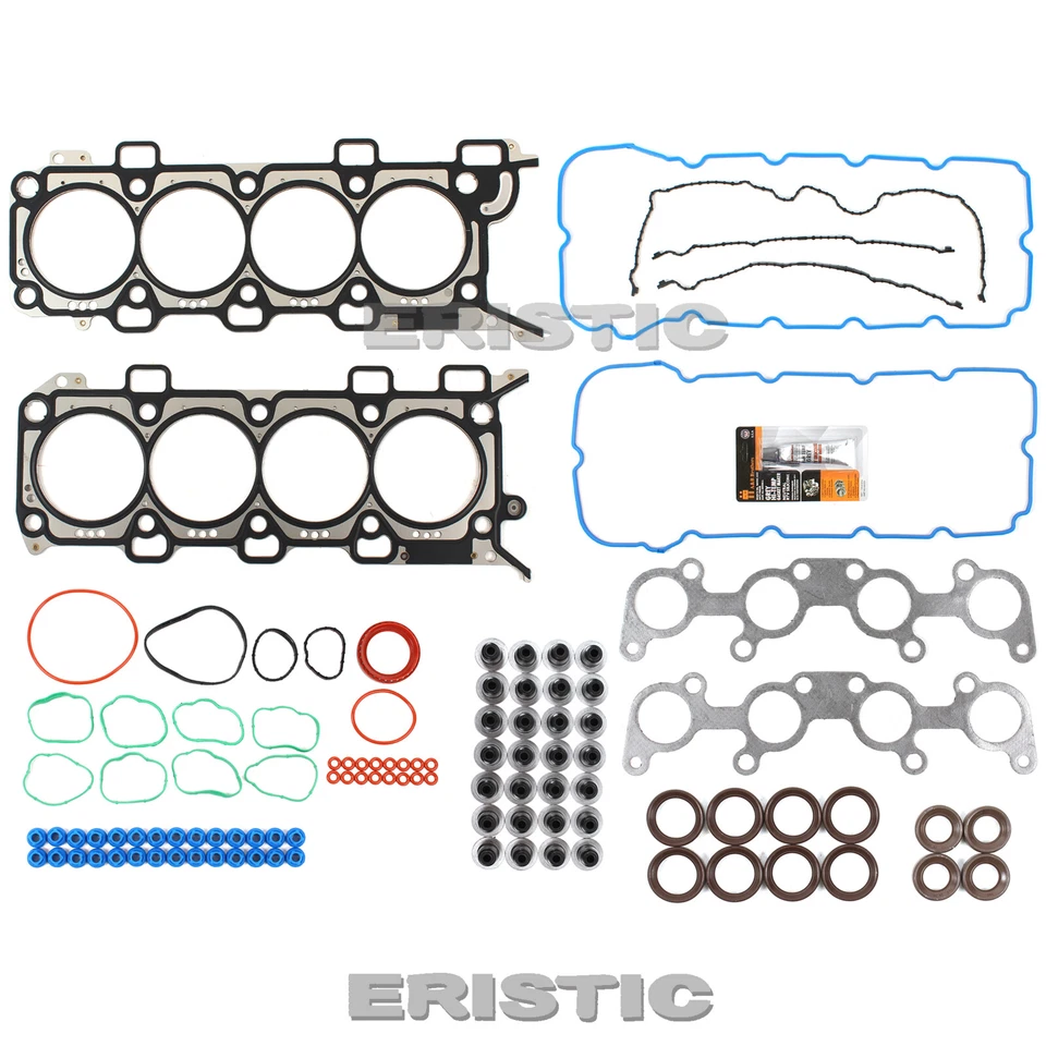 Juego de juntas de culata DOHC para Ford F-150 Mustang 11-14 5,0 L V8 con pernos cadena de distribución Foto 2 de 4