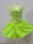1994 Mattel Cut & Style VTG CLOTHES-Barbie Doll NEON YELLOW BUTTON VEST /SKIRT