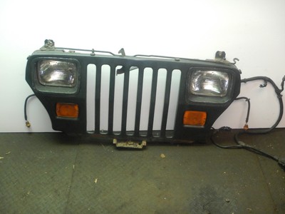 Jeep Wrangler YJ 87-95 Grille Grill w/ Headlights Wiring ... 1994 jeep wrangler headlight wiring 